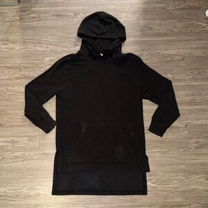 H&M Divided Long Hoodie Black Men’s Size L Comfy Cozy Terry Cloth Pullover